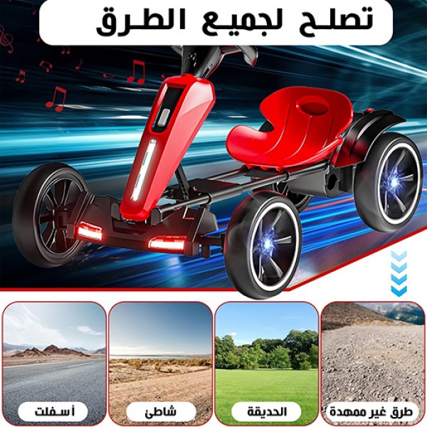 عربة أطفال كهربائية رباعية الدفع قابلة للطي