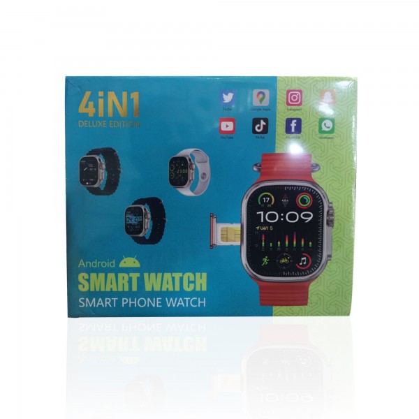 ساعة سمارت بمدخل شريحة + 3 استيك هدية