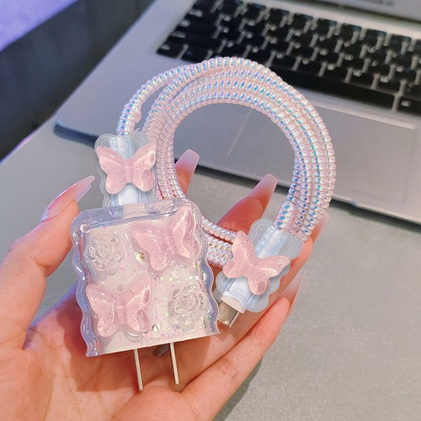 جراب كابل شحن ورأس الشاحن من 5 قطع