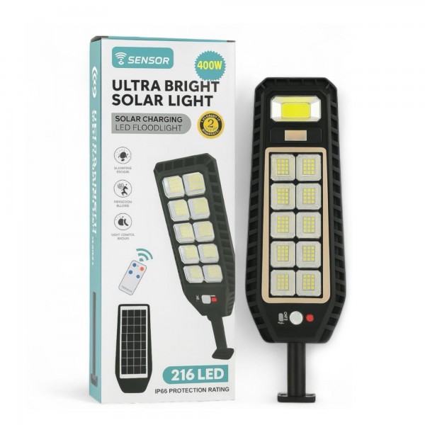 كشاف طاقة شمسية كبير عالى الجودة بريموت ضمان عاميين