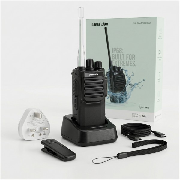 جهاز اللاسلكي الاحترافي GWT15 - مدرع بمعيار IP68 وبطارية تدوم 6 أيام ومدى يصل لـ 5 كم