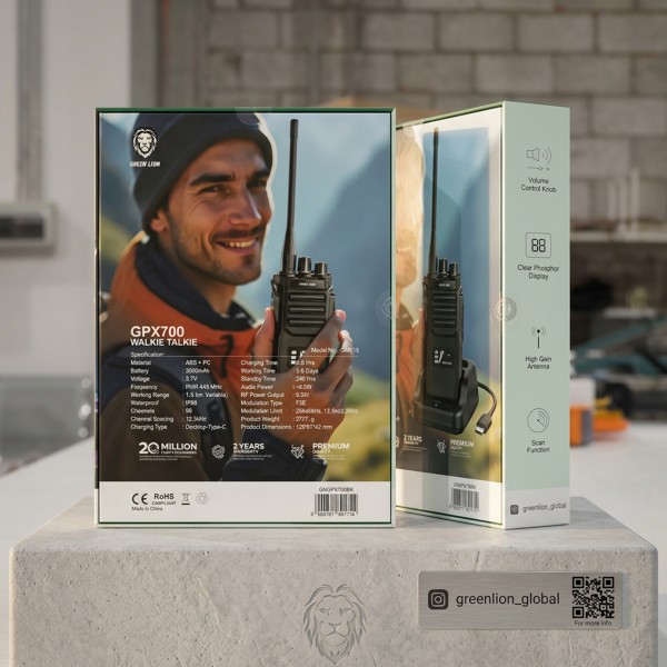 جهاز اللاسلكي الاحترافي GWT15 - مدرع بمعيار IP68 وبطارية تدوم 6 أيام ومدى يصل لـ 5 كم