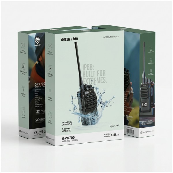 جهاز اللاسلكي الاحترافي GWT15 - مدرع بمعيار IP68 وبطارية تدوم 6 أيام ومدى يصل لـ 5 كم