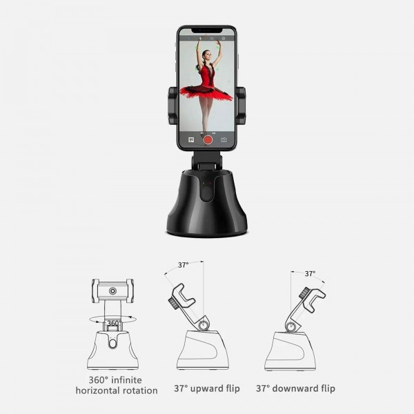 حامل هاتف ذكي يدور 360 درجة مع خاصية تتبع الوجه