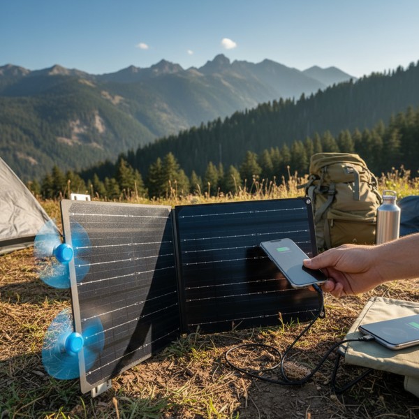 مولد طاقة الرياح وخلايا شمسية محمولة