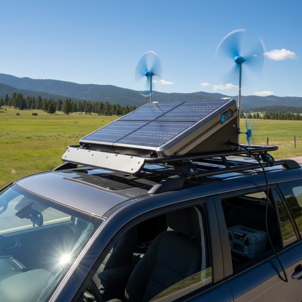 مولد طاقة الرياح وخلايا شمسية محمولة