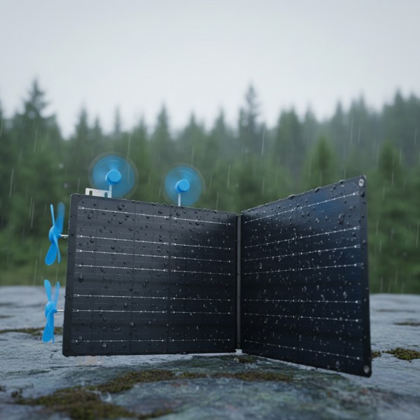 مولد طاقة الرياح وخلايا شمسية محمولة