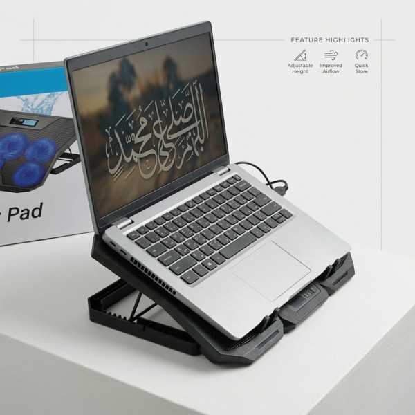 مروحة وحامل تبريد للاب توب