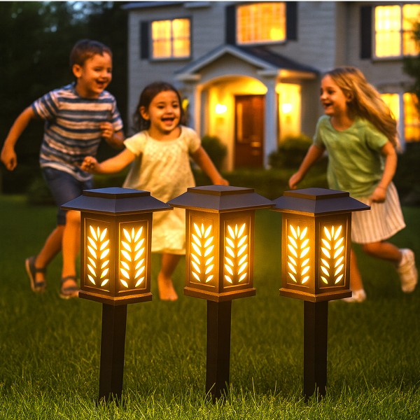 ست عواميد إنارة بالطاقة الشمسية