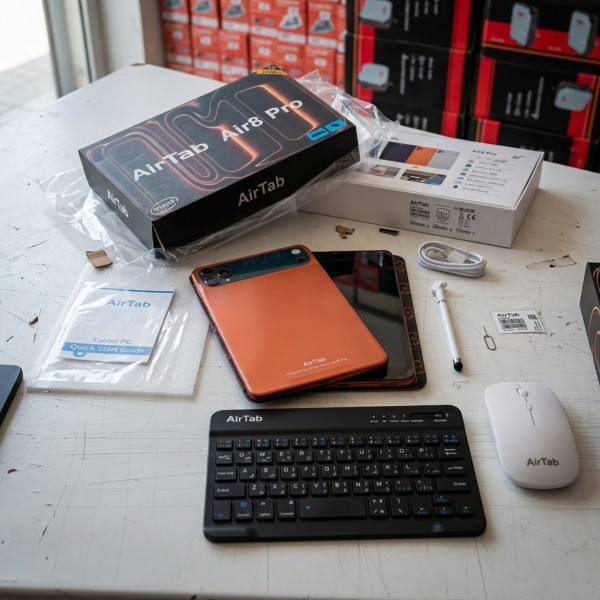 تابلت Airtap Air 8 pro بضمان عام كيبورد و ماوس بلوتوث