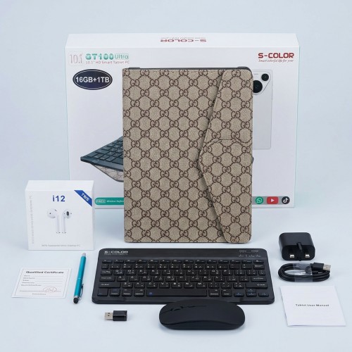 باقتك الاحترافية المتكاملة GT100 Ultra - تابلت 5G بذاكرة 1 تيرا مع كيبورد وماوس وسماعات وسعة رام 16GB