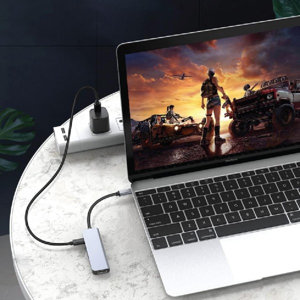 محول متعدد المنافذ  (ناقل سريع - K4 HDMI-PD 100W - مداخل Type-c)