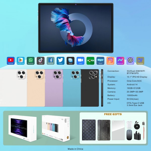 تابلت Ultimate 10 pro بكيبورد و ماوس بلوتوث (ضمان 6 اشهر ) + مجموعة هدايا