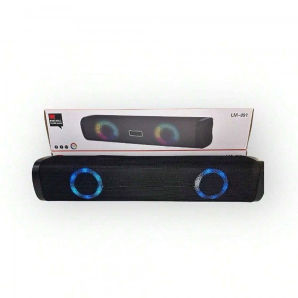 مكبر صوت ساوند بار بصوت ستيريو وإضاءة RGB
