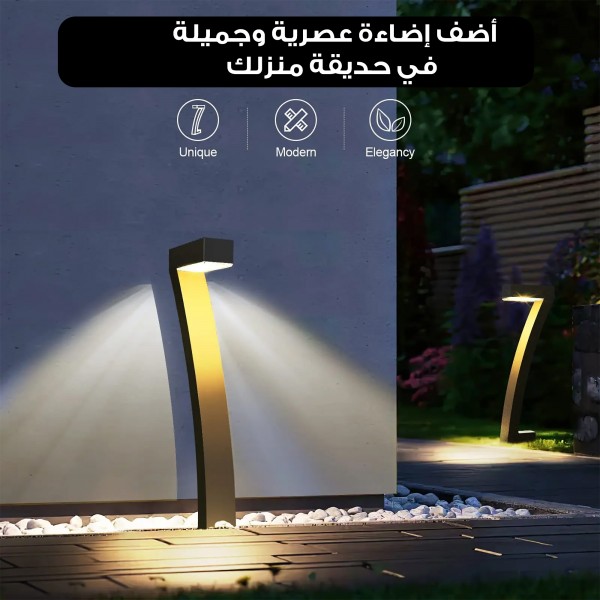 عمود إنارة بالطاقة الشمسية مقاوم للماء حديث