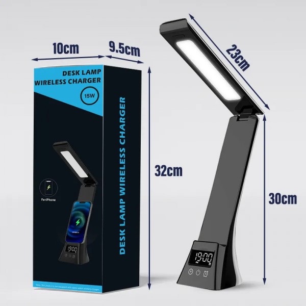 أباجورة فندقية التحكم من خلال تطبيق + منبة + شاحن لاسلكى