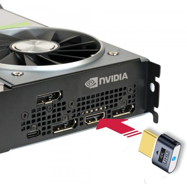 وصلة HDMI محاكية للشاشة 4K لتحسين العرض والتحكم عن بعد