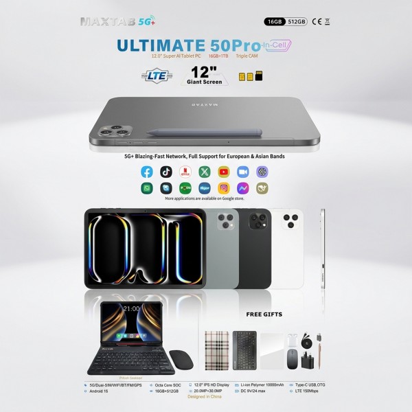 تابلت 12 بوصة ضمان 6 شهور