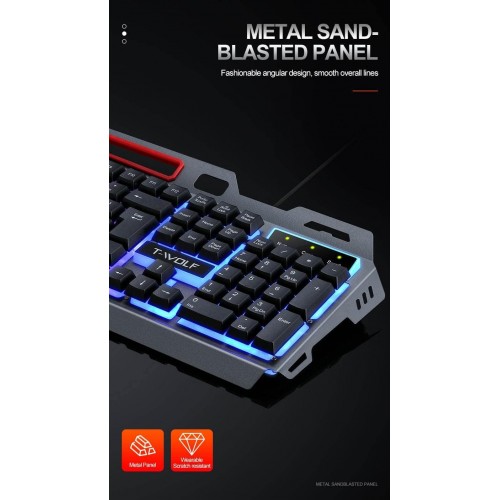 مجموعة كيبورد و ماوس الألعاب بإضاءة خلفية RGB