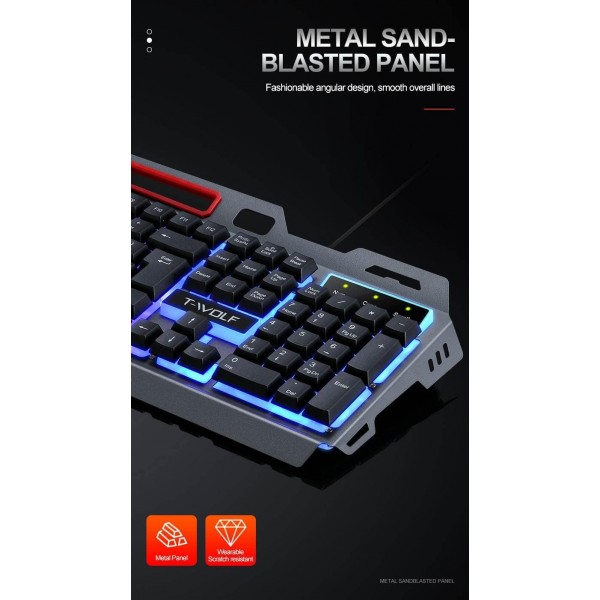 مجموعة كيبورد و ماوس الألعاب بإضاءة خلفية RGB
