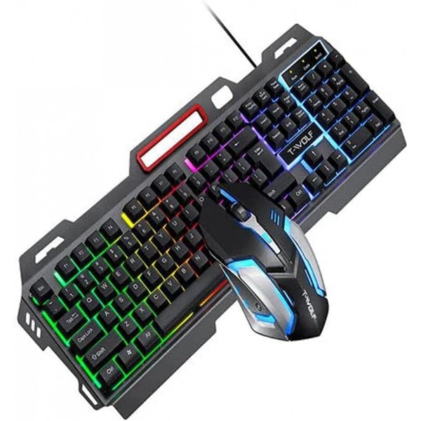 مجموعة كيبورد و ماوس الألعاب بإضاءة خلفية RGB