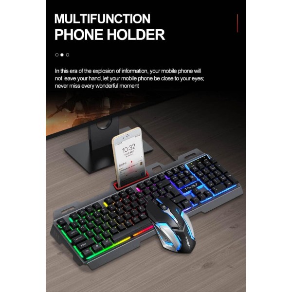 مجموعة كيبورد و ماوس الألعاب بإضاءة خلفية RGB