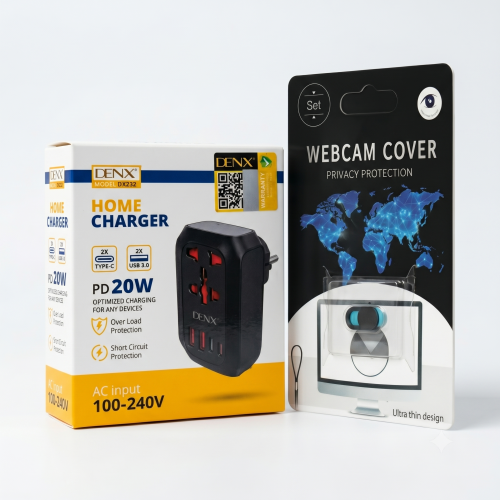 عرض شاحن كل منزل متعدد المداخل 2 مدخل Type C مدخلين USB مدخل فيشة بسرعة 20 W سعر الجملة مفتاح غالق لكاميرا الجوال