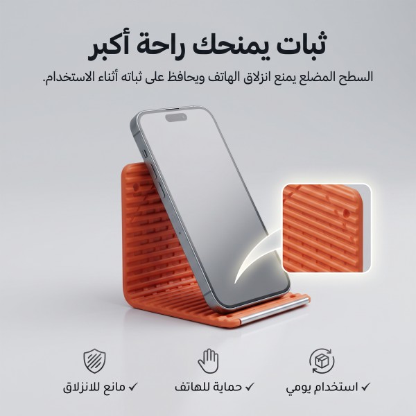 حامل هاتف قابل للطي X BLS 070 مصنوع من السيليكون المرن