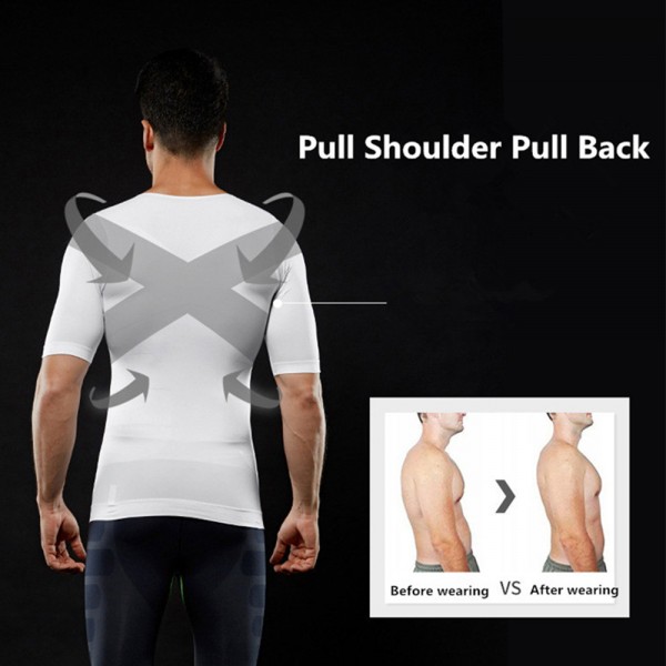 مشد الجسم للرجال باكمام قصيرة ٢XL