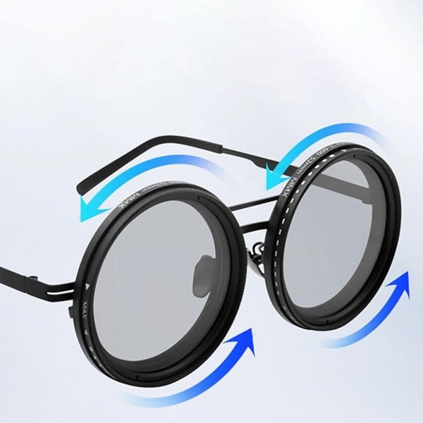 نظار ستيمبانك الذكية - أول نظارة بترس يدوي لتعديل التعتيم (1-9 مستويات) وحماية UV400