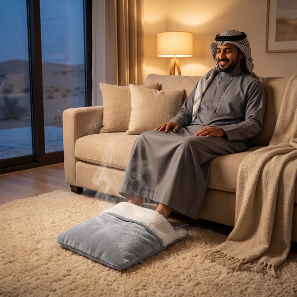 جهاز تدفئة القدم الكهربائى مزود ب وسادة تدفئة مخملية ناعمة