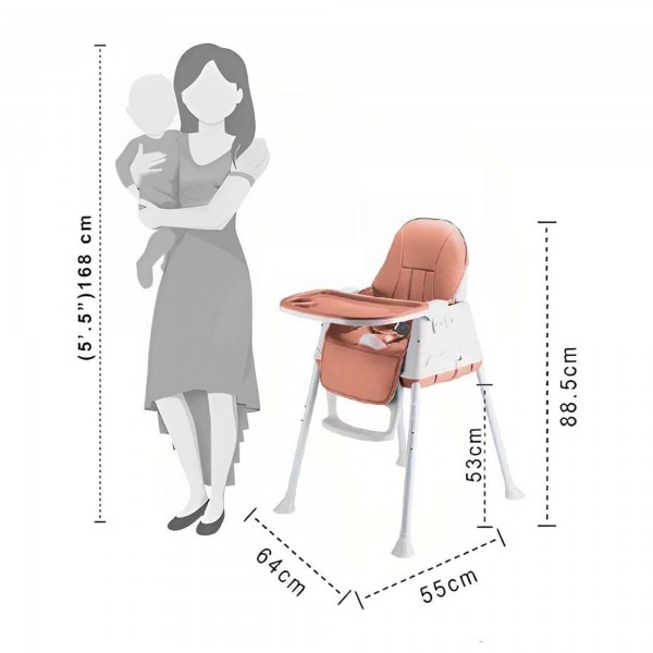 عربة وكرسي للأطفال 2 في 1