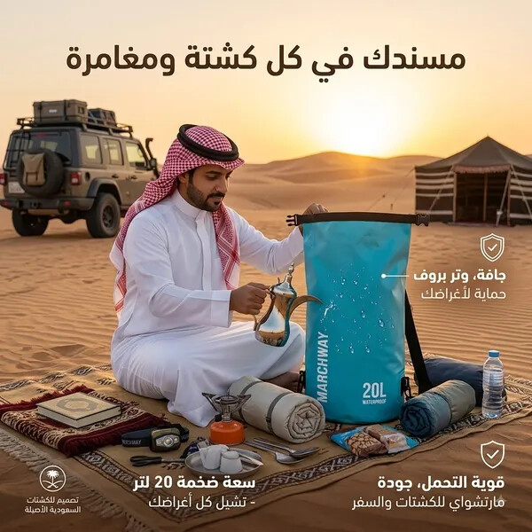 حقيبة ظهر مقاومة للماء للكشتات والسفر