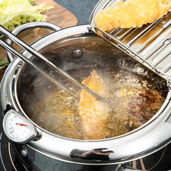 مقلاه عميقه مع مصفاه للزيت 2*1 الحديثة