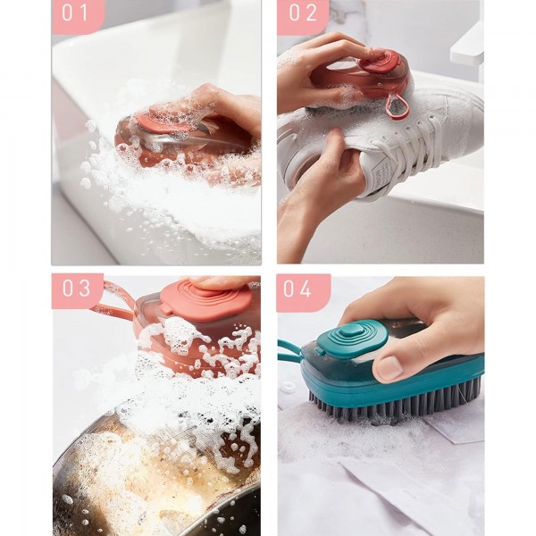 فرشاة تنظيف عملية بخزان للصابون