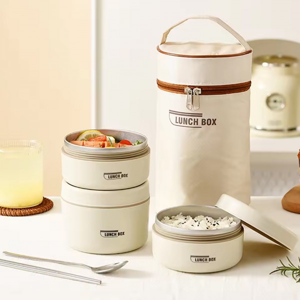 عرض لانش بوكس حرارى مع شنطة هدية مع كوب سعة 1.18 لتر من الفولاذ المقاوم للصدأ