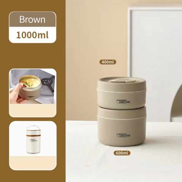 عرض لانش بوكس حرارى مع شنطة هدية مع كوب سعة 1.18 لتر من الفولاذ المقاوم للصدأ