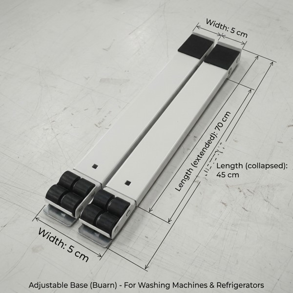 قاعدة غسالة و ثلاجة قابلة للتمدد بعجل 2 قطعة