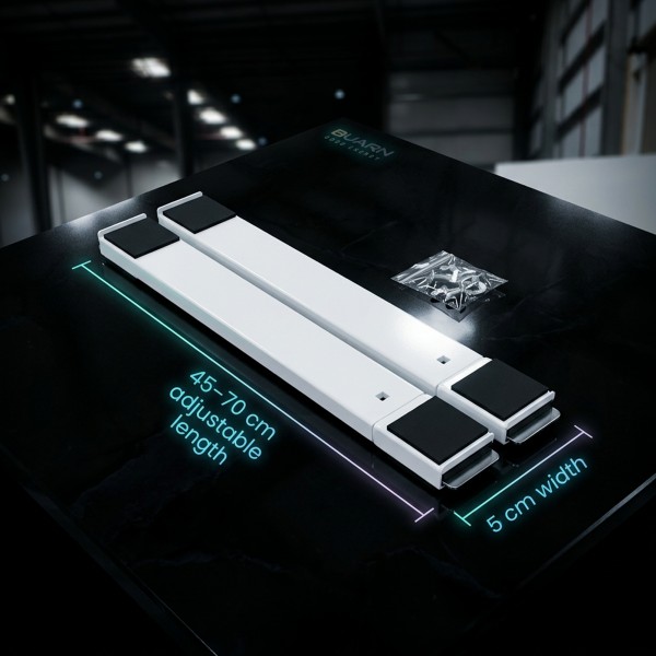 قاعدة غسالة و ثلاجة قابلة للتمدد بعجل 2 قطعة