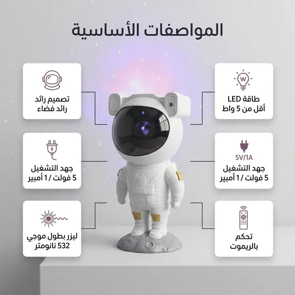 بروجيكتور النجوم والمجرة يعمل عبر USB