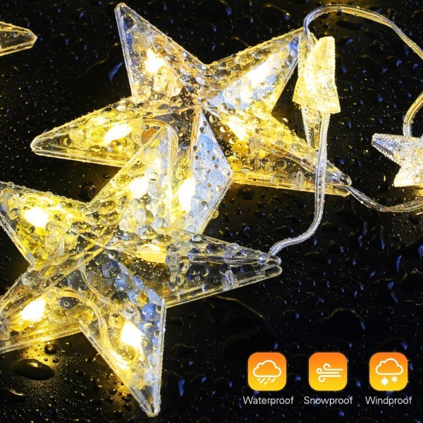 اضواء زينة رمضان على شكل نجوم و هلال 4 متر