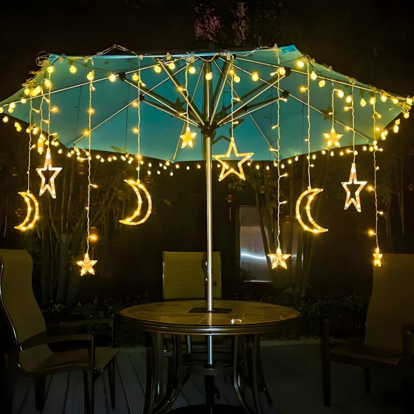 اضواء زينة رمضان على شكل نجوم و هلال 2 متر