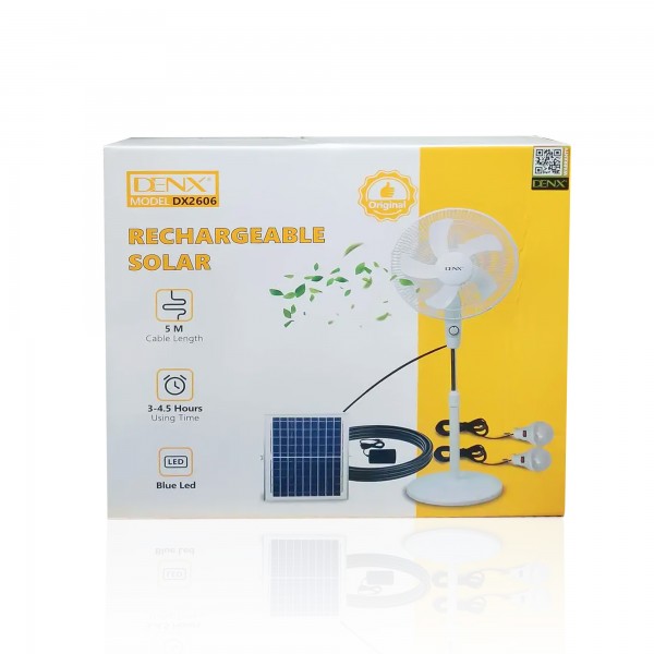 مروحة عامودية بالطاقة الشمسية من دينكس خمس شفرات بضمان عامين