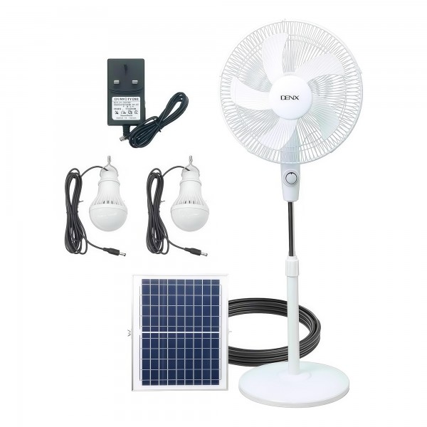 مروحة عامودية بالطاقة الشمسية من دينكس خمس شفرات بضمان عامين