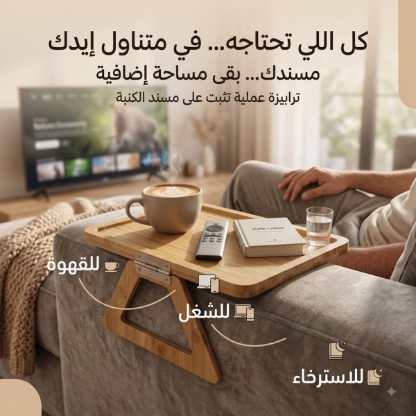 طاولة مسند الكنبة الموفرة لمساحة صالتك قابلة للطي