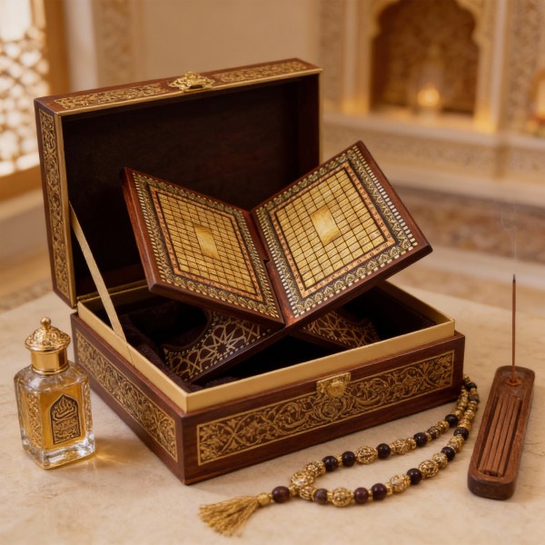 حامل خشبى قابل للطى للقرآن الكريم