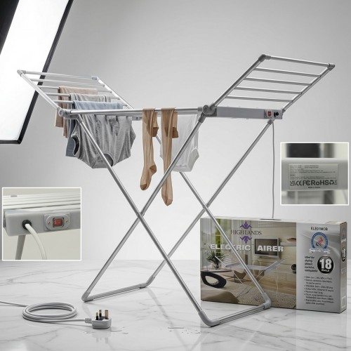 مجفف ملابس كهربائي مجنح قابل للطي