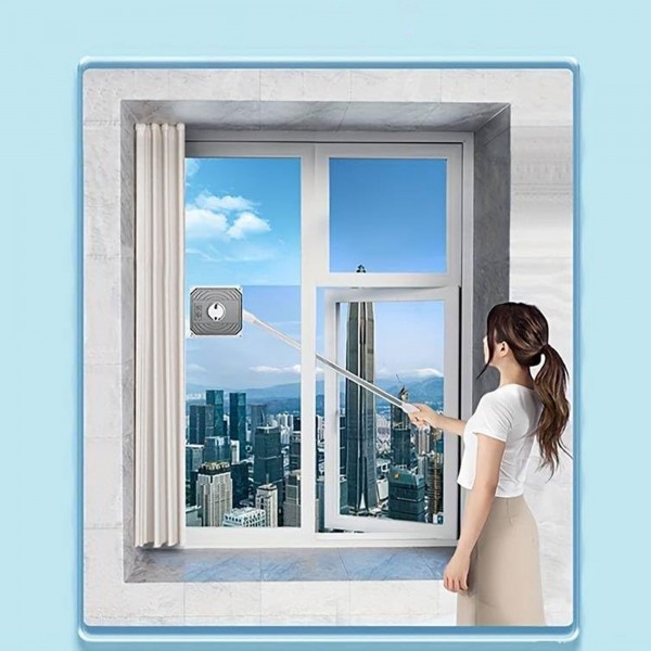 أداة تنظيف النوافذ مزدوج الجانبين قابلة للتمديد