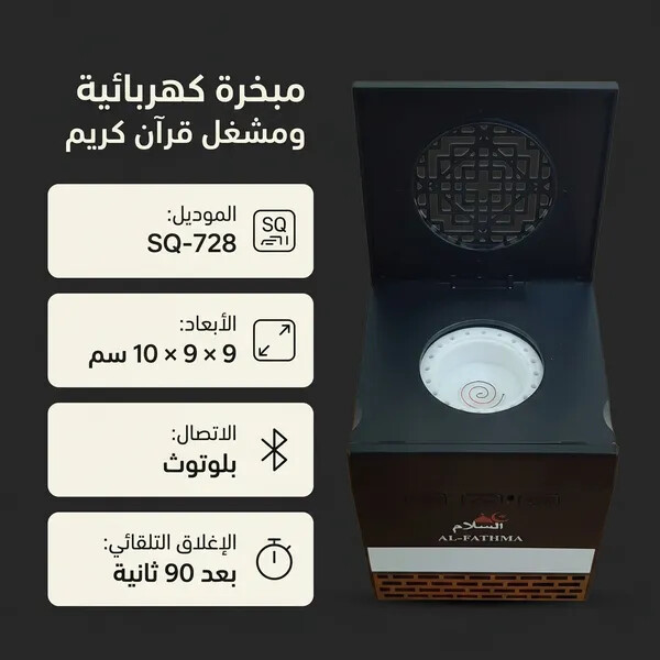 مبخرة على شكل كعبة ومشغل قران كريم
