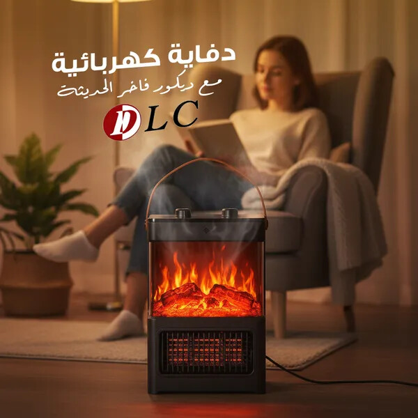 دفاية كهربائية محمولة بتأثير اللهب الواقعي ديكور موقد نار